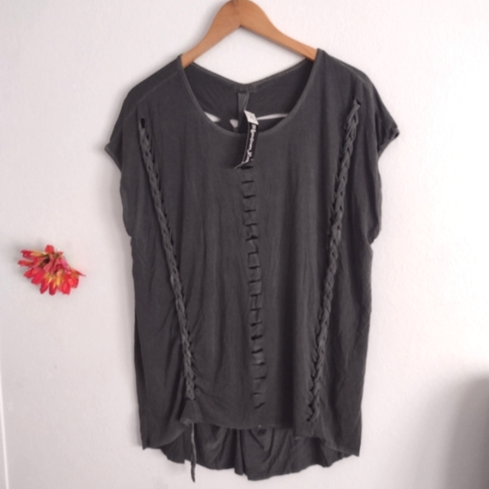 distressed small short sleeve women's tshirt